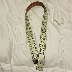 WESTERN--Nocona bling belt- silver